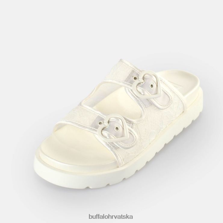 bijela Buffalo elly slide tobogani s platformom veganski |slajdova TDD6T832